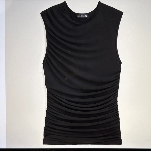 NWT Bundle of 2 Black & Brown J. Crew Black Ruched Tank Top - Picture 1 of 4